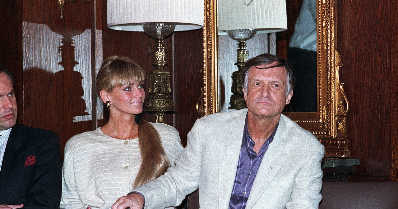 Kimberley Conrad i Hugh Hefner w 1988 roku /Getty Images