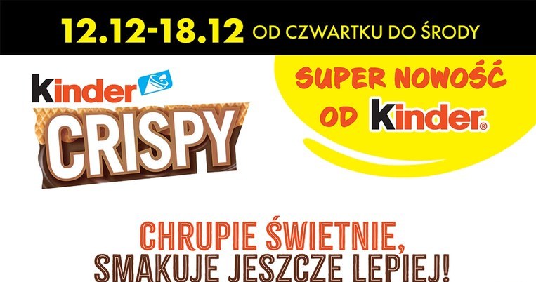 Kinder Crispy od czwartku w Biedronce! /Biedronka /INTERIA.PL