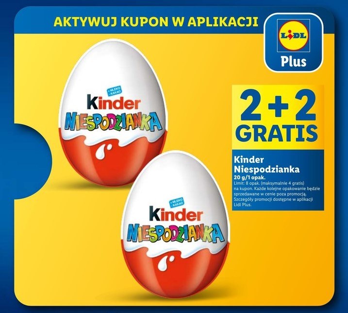 Kinder niespodzianka 2 + 2 gratis w Lidlu! /Lidl /INTERIA.PL