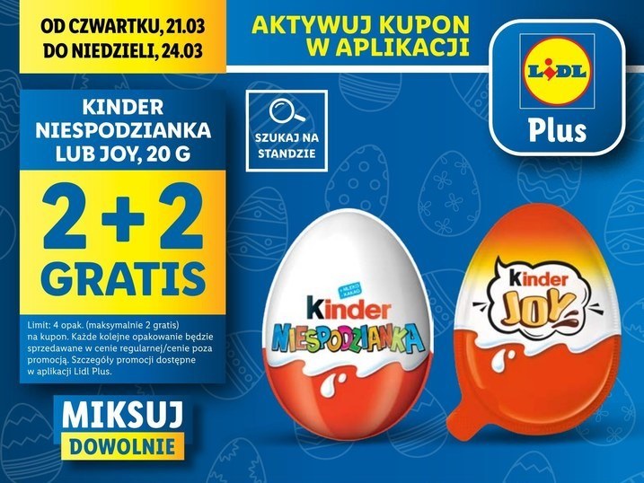 Kinder Niespodzianka i Kinder Joy za darmo w Lidlu! /Lidl /INTERIA.PL