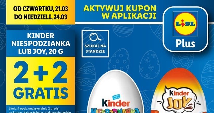 Kinder Niespodzianka i Kinder Joy za darmo w Lidlu! /Lidl /INTERIA.PL