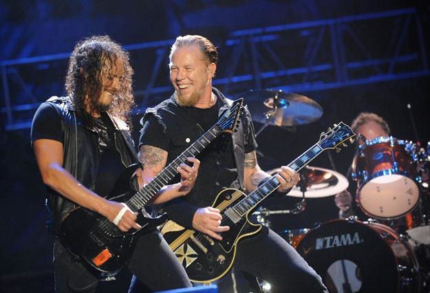 Kirk Hammett, James Hetfield i kawałek Larsa Ulricha (fot. Jeff Gentner) /Getty Images/Flash Press Media
