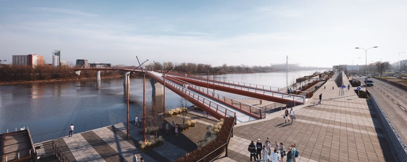 Kładka pieszo-rowerowa nad Wisłą ma powstać do 2024 r. /Urząd m.st. Warszawy