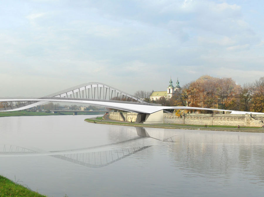 Kładka zaprojektowana według koncepcji Biura Projektów Lewicki Łatak /Zarząd Inwestycji Miejskich /