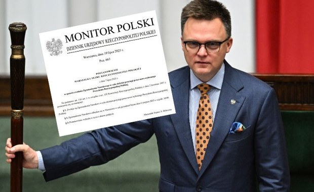 Klamka zapadła. Postanowienie marszałka Sejmu w Monitorze Polskim