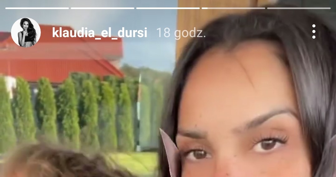 Klaudia El Dursi podczas rozmowy z synem /https://www.instagram.com/klaudia_el_dursi/ /Instagram