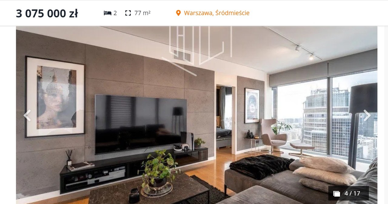 Klaudia Halejcio i jej ukochany sprzedają apartament za 3 miliony złotych (otodom.pl, fot. hryb.pl)