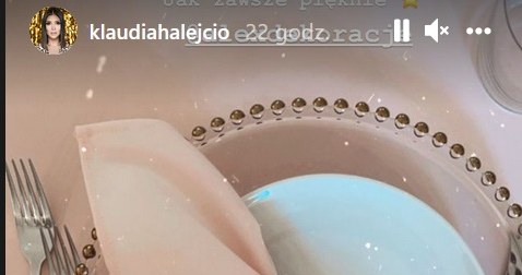 Klaudia Halejcio zadbała o dekoracje /Screen z instastory z profilu www.instagram.com/klaudiahalejcio /Instagram