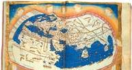 Klaudisz Ptolemeusz, mapa Ekumeny z Geographiké hyphégesis, 1467 /Encyklopedia Internautica