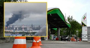 Kłęby czarnego dymu nad Moskwą. Ukraińcy uderzyli w rafinerię