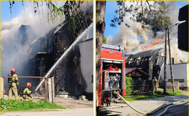 Kłęby dymu i płomienie. Akcja strażaków w Jaworznie