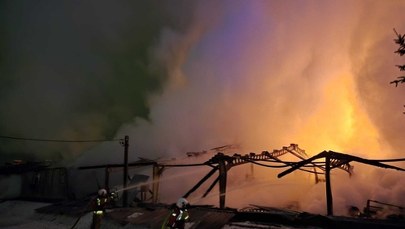 Kłęby dymu nad Nowym Modlinem. Spłonęła hala z odpadami