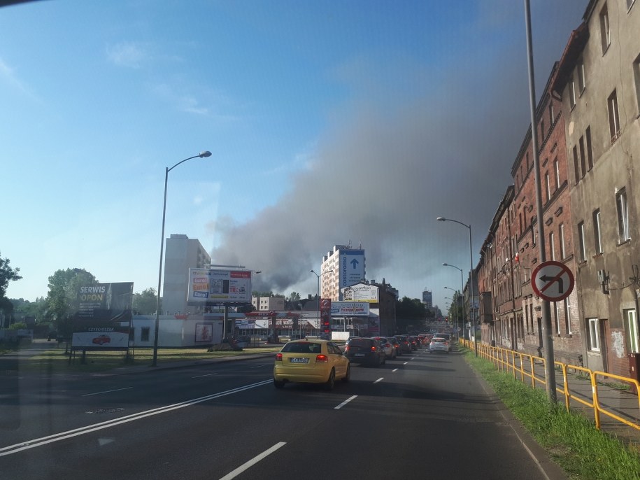 Kłęby dymu w Chorzowie /Gorąca Linia RMF FM /