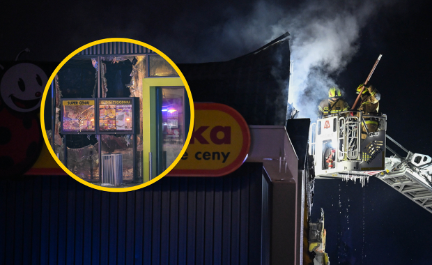 Kłęby dymu w Polanowie. Spłonął supermarket