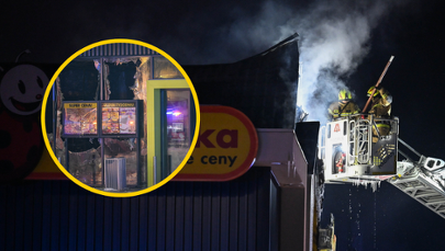 Kłęby dymu w Polanowie. Spłonął supermarket