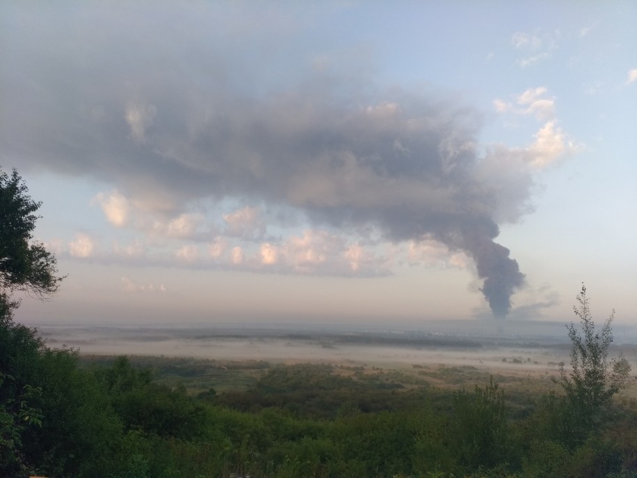 Kłęby dymu widoczne były z daleka /Gorąca Linia RMF FM /