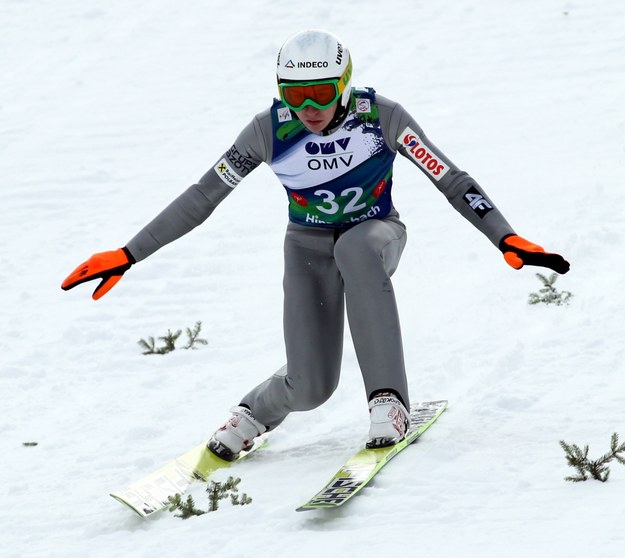 Klemens Murańka podczas treningu kadry skoczków narciarskich w Zakopanem /Grzegorz Momot /PAP