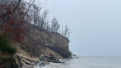 Klif w Orłowie uszkodzony po sztormach  