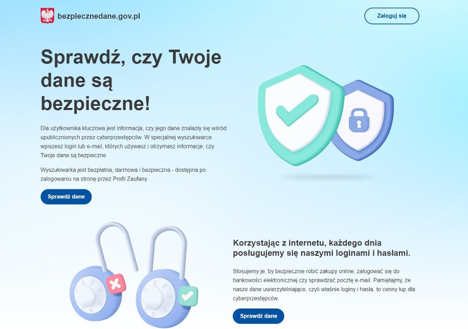 Kliknij w zdjęcie, aby przejść na stronę bezpiecznedane.gov.pl /