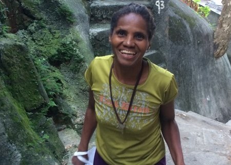 Kobieta spotkana w faveli w Rio /Marcin Buczek /RMF FM