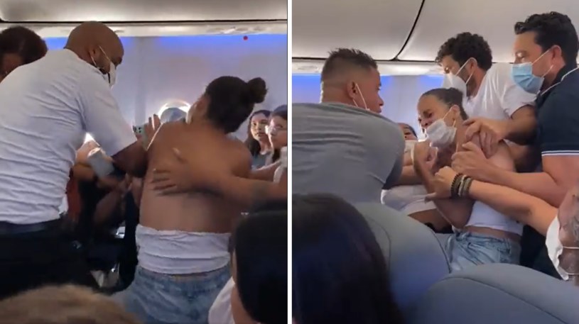 Kobiety pobiły się na pokładzie samolotu brazylijskich linii GOL Airlines lecącego z Salvadoru do Sao Paulo /Aeroporto da Depressão /Twitter
