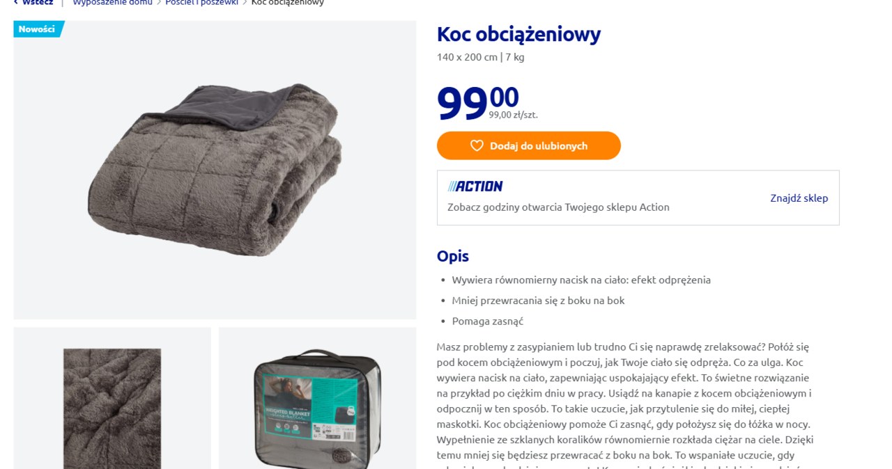 Koc obciążeniowy w Action! /Action/screenshot /INTERIA.PL