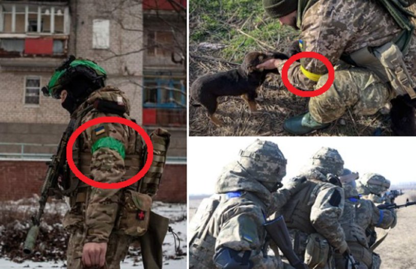 Kod "kolorowych opasek" - nowa taktyka stosowana przez ukraińskich żołnierzy, aby walczyć z dywersyjnymi działaniami Rosjan /Twitter