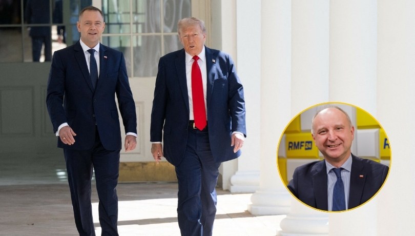 Kolarski: Relacje Trump-Nawrocki kluczowe dla sprawy żołnierzy USA w Polsce /East News/SAUL LOEB/AFP/RMF FM/Marcin Suchmiel /