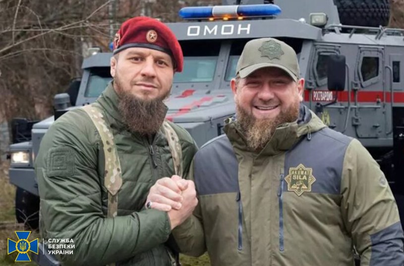 Kolejną zidentyfikowaną przez Służby Bezpieczeństwa Ukrainy osobą jest dowódca czeczeńskiego Oddziału Mobilnego Specjalnego Przeznaczenia (OMON) Narodowej Gwardii Rosyjskiej Anzor Bisajew /Facebook/Służba Bezpieczeństwa Ukrainy /