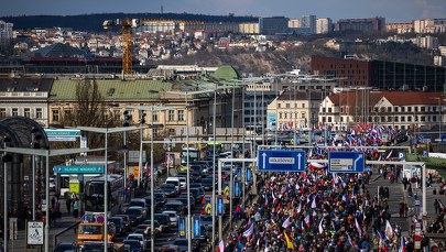 Kolejne protesty w Pradze. Krytykują wsparcie wojskowe dla Ukrainy