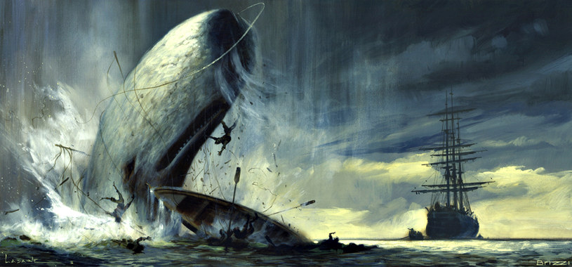 Kolejne wyobrażenie jednego z ataków Mocha Dicka na łódź wielorybników /materiały prasowe