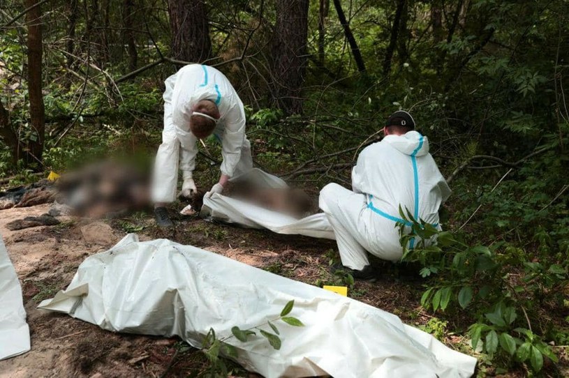 Kolejny grób z ciałami cywilów noszącymi ślady tortur odkryto w rejonie Buczy w obwodzie kijowskim Ukrainy - poinformował w poniedziałek szef policji obwodu Andrij Niebytow. /Facebook/Andrij Niebytow /materiały prasowe