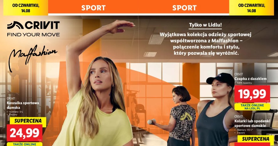 Kolekcja sportowa od znanej influencerki w Lidlu! /Lidl - materiały prasowe /INTERIA.PL