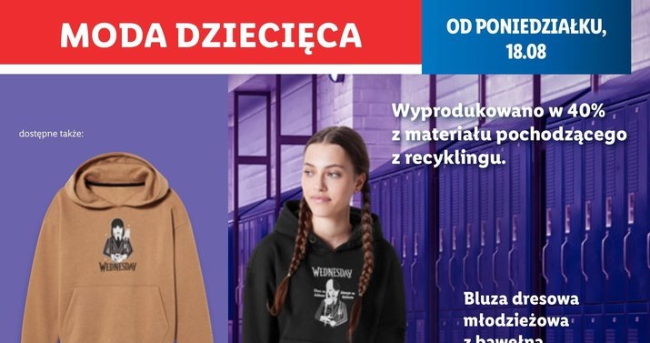Kolekcja ubrań i gadżetów Wednesday w Lidlu /Lidl /INTERIA.PL