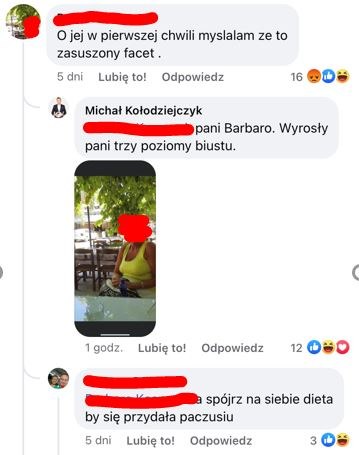 Kołodziejczyk odpowiedział hejterce /Facebook