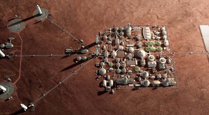 Kolonia na Marsie zbudowana dzięki ITS /materiały prasowe