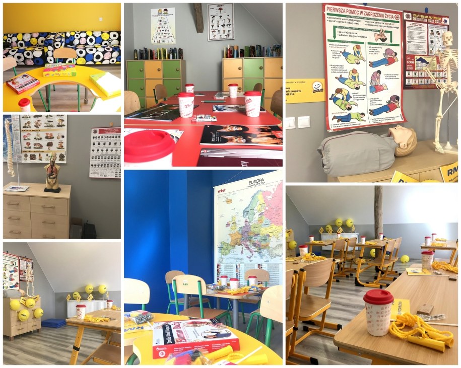 Kolorowe wyremontowane sale w OSP [Więcej fotografii w galeriach zdjęć poniżej] /Monika Kamińska /RMF FM