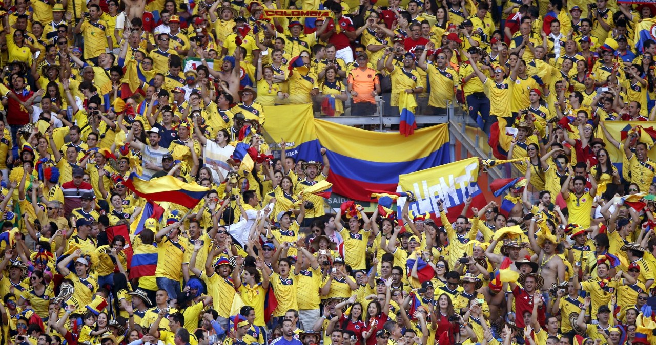 Kolumbijczycy w euforii po wygranym meczu z Grecją