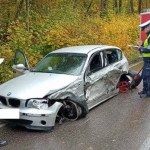 Kolumbijczyk stracił panowanie nad bmw. Poważny wypadek na Kaszubach