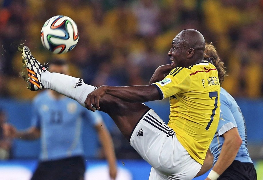 Kolumbijski piłkarz Pablo Armero /Antonio Lacerda /PAP/EPA