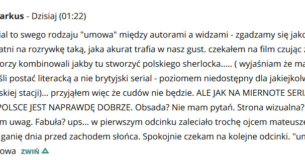 Komentarze czytelmników /swiatseriali.pl