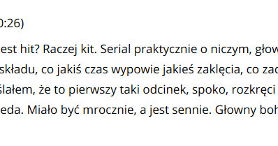 Komentarze czytelmników /swiatseriali.pl