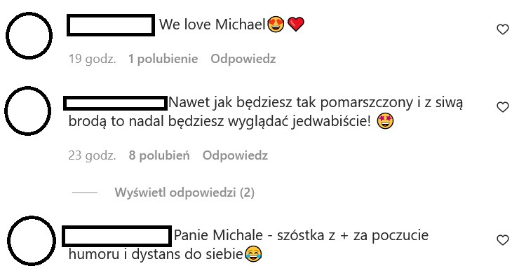 Komentarze na profilu Michała Wiśniewskiego na IG @m_wisniewski1972/ /Instagram