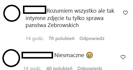 Komentarze na profilu Michała Żebrowskiego na IG @zebrowski.michal/ /Instagram