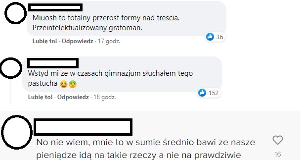 Komentarze pod nagraniem na Facebooku i TikToku @BekaZRapsow @ralphkaminski