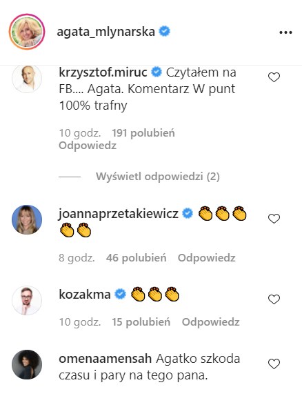 Komentarze pod postem: https://www.instagram.com/p/CScyE-wgS13/ /@agata_mlynarska /Instagram