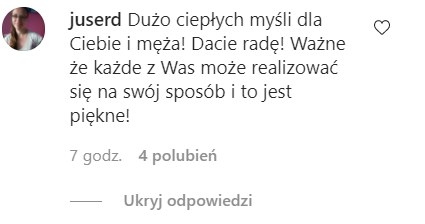 Komentarze pod postem Marianny Schreiber https://www.instagram.com/marysiaschreiber/ /Instagram