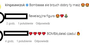 Komentarze pod wpisem Sylwii Bomby na IG @sylwiabomba /Instagram