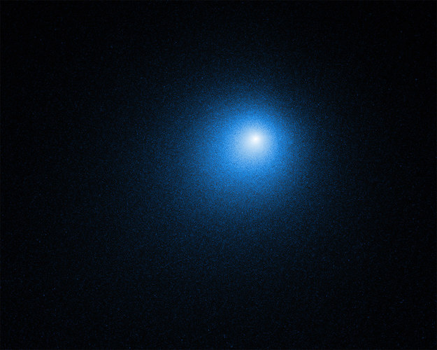 Kometa 46P/Wirtanen sfotografowana przez teleskop Hubble'a 13 grudnia 2018 roku. /NASA, ESA, D. Bodewits (Auburn University) and J.-Y. Li (Planetary Science Institute) /Materiały prasowe