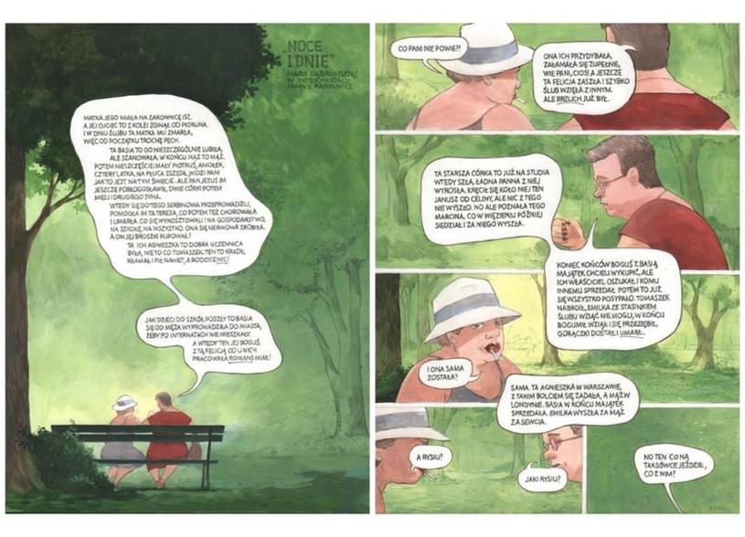 Komiksowa interpretacja lektury "Noce i Dnie" autorstwa Joanny Karpowicz wystawiona na aukcję /materiały prasowe